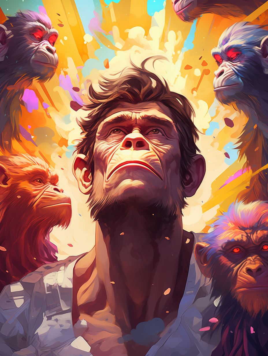 Gorilla Man (canvas) full round or square drill diamond painting