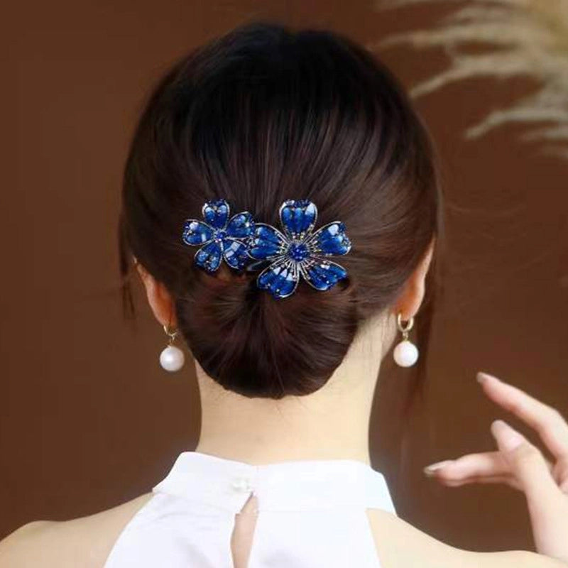 Women’s Minimalist Peacock Feather Flower Alloy Plating Inlay Rhinestones Hair Band