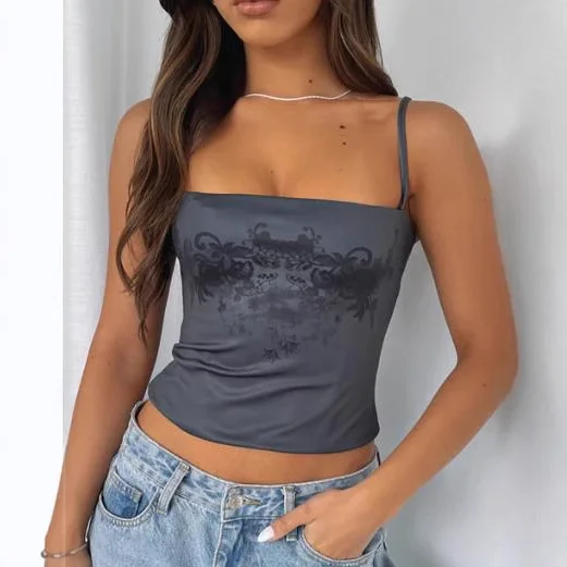 Athvotar Athvotar New Women's Slings With Short Blouse Wide Neck-Neck Sexy Vest