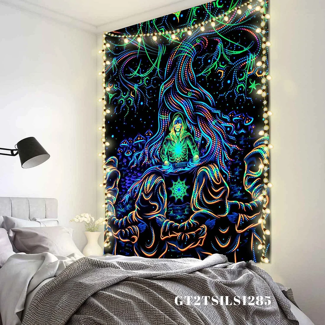 Mysterious Symbol Viking Tapestry Home Decor Bohemian Psychedelic Scene Yoga Mat Hippie Sheet Sofa Blanket Dragon Skull Tapestry
