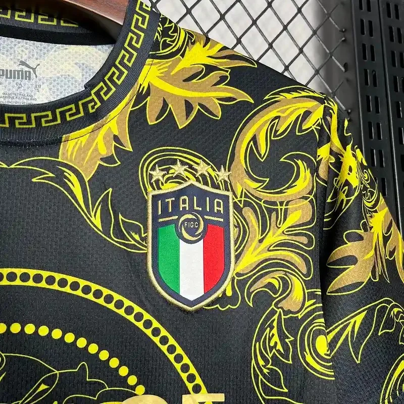 2024 Italy Special Edition Yellow and Black Soccer Shirt 1:1 Thai Quality