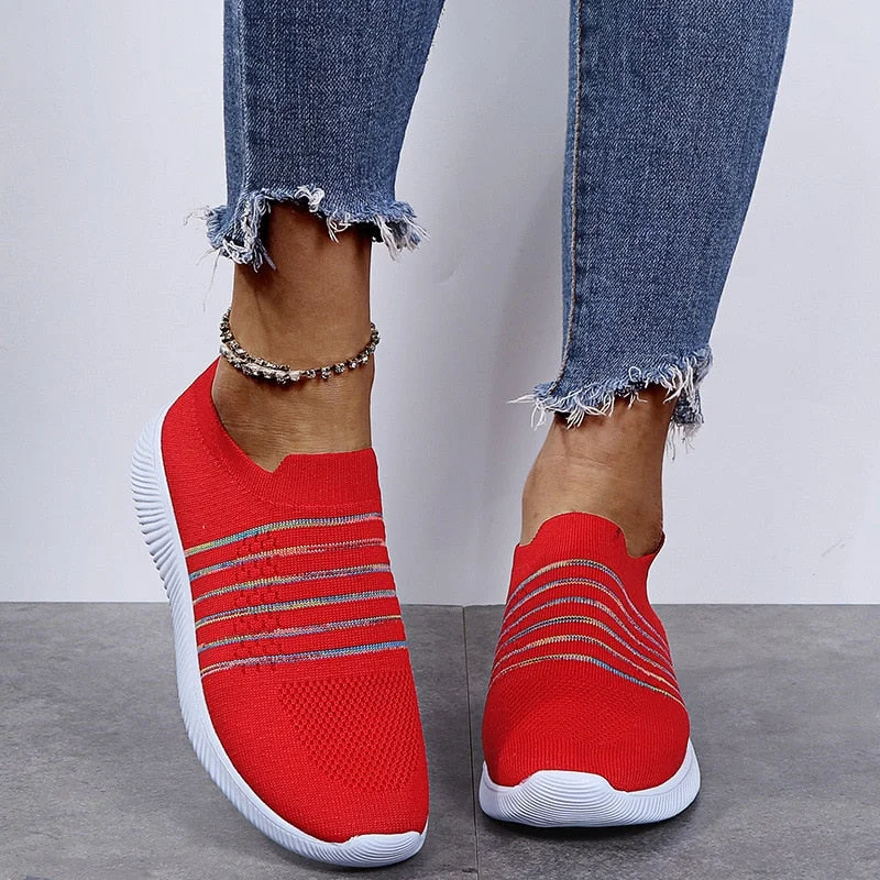 2021 Sneakers Women Shoes Flats Casual Ladies Shoes Women Loafers Mesh Light Breathable Female shoes Plus size