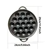 19 Holes Takoyaki Grill Pan Octopus Ball Maker Non-Stick Takoyaki Pan Pre-Seasoned Cast Iron Octopus Ball Grill for Baking Cooking Kitchen Gadgets