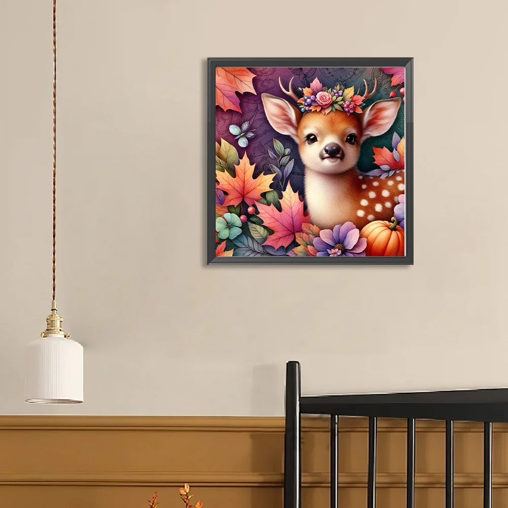 Diamond Painting - Full Round Drill - Autumn Elk(Canvas|40*40cm)