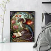 (US Only)Full Embroidery cotton Thread 14CT Printed Pterodactyl Cross Stitch 45x55cm