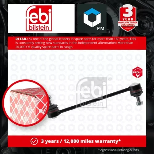 Dronehint Anti Roll Bar Link fits LAND ROVER FREELANDER L359 2.2D Rear Left or Right Febi Parts