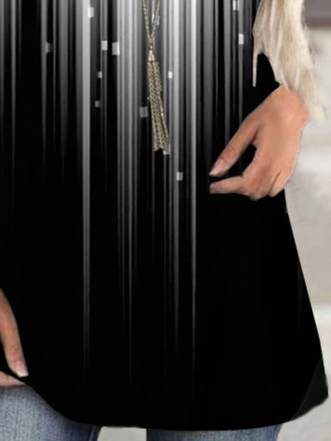 Women Half Sleeve V-neck Solid Color Dress