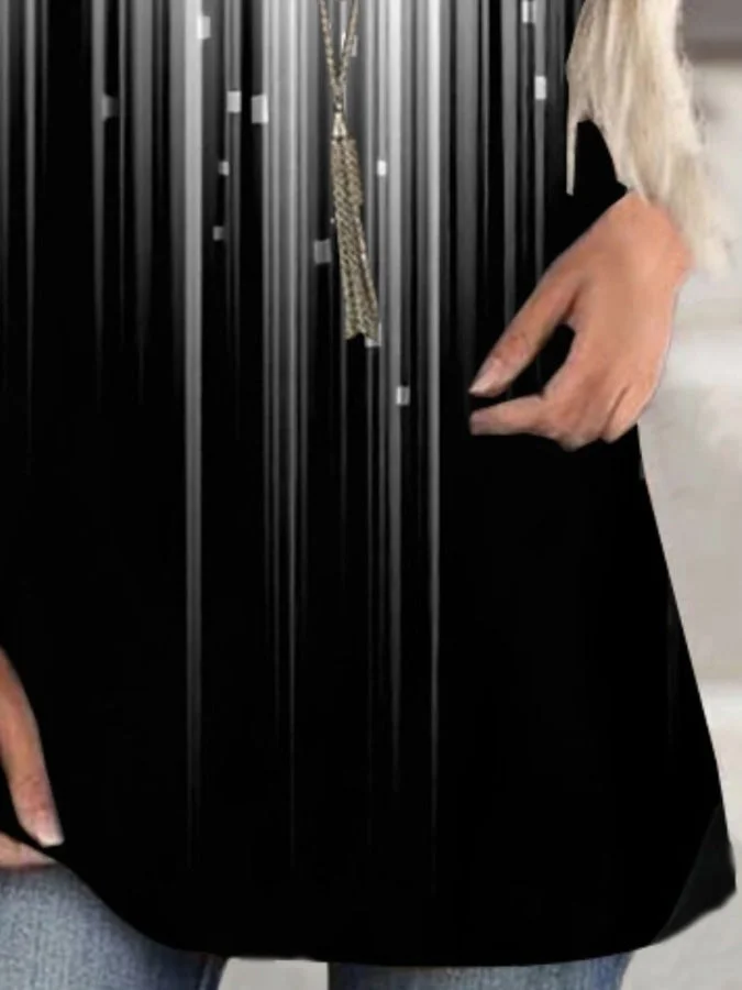 Women Half Sleeve V-neck Solid Color Dress