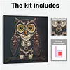 Framed Owl - DIY Button Art Painting Kit for Creativity DIY Pearl Dot Crafts for Gift Home Wall Decor 30*30CM