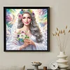 White Dove Beauty-Special Shaped Diamond Painting