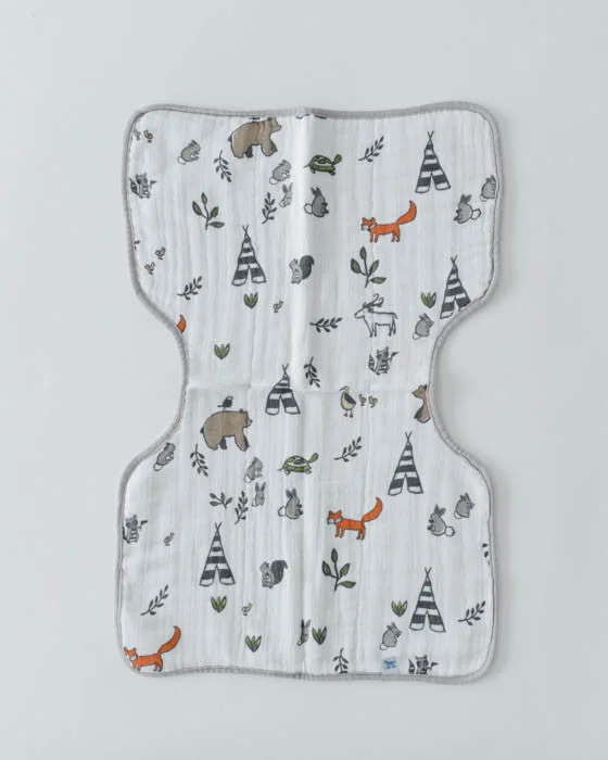 Cotton Muslin Burp Cloth - Forest Friends