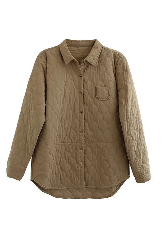 Women's Warm Diamond Pattern Hooded Jacket main image 0