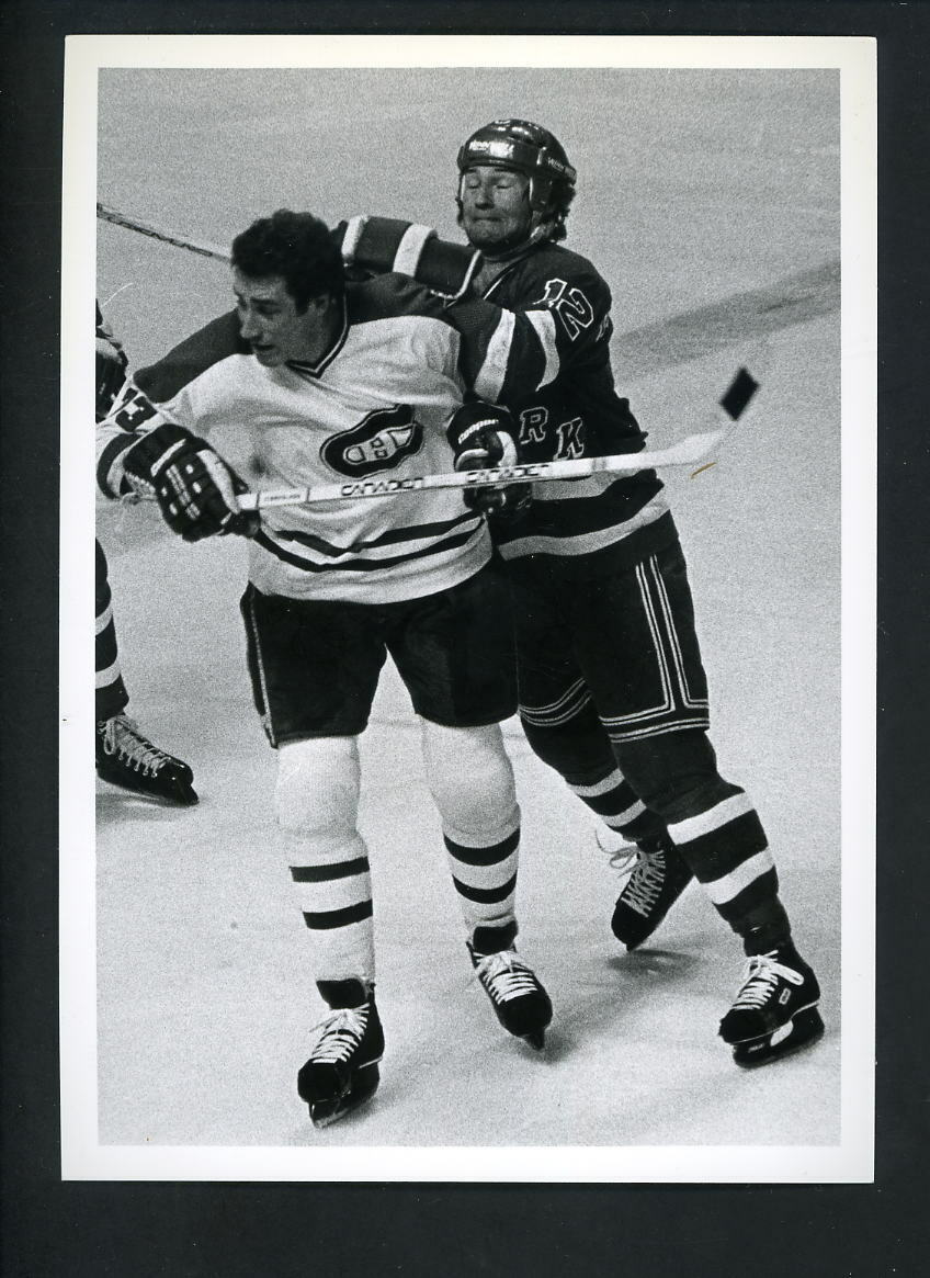 Don Maloney & Bob Gainey circa 1970's Press Original Photo Poster painting Rangers Canadiens