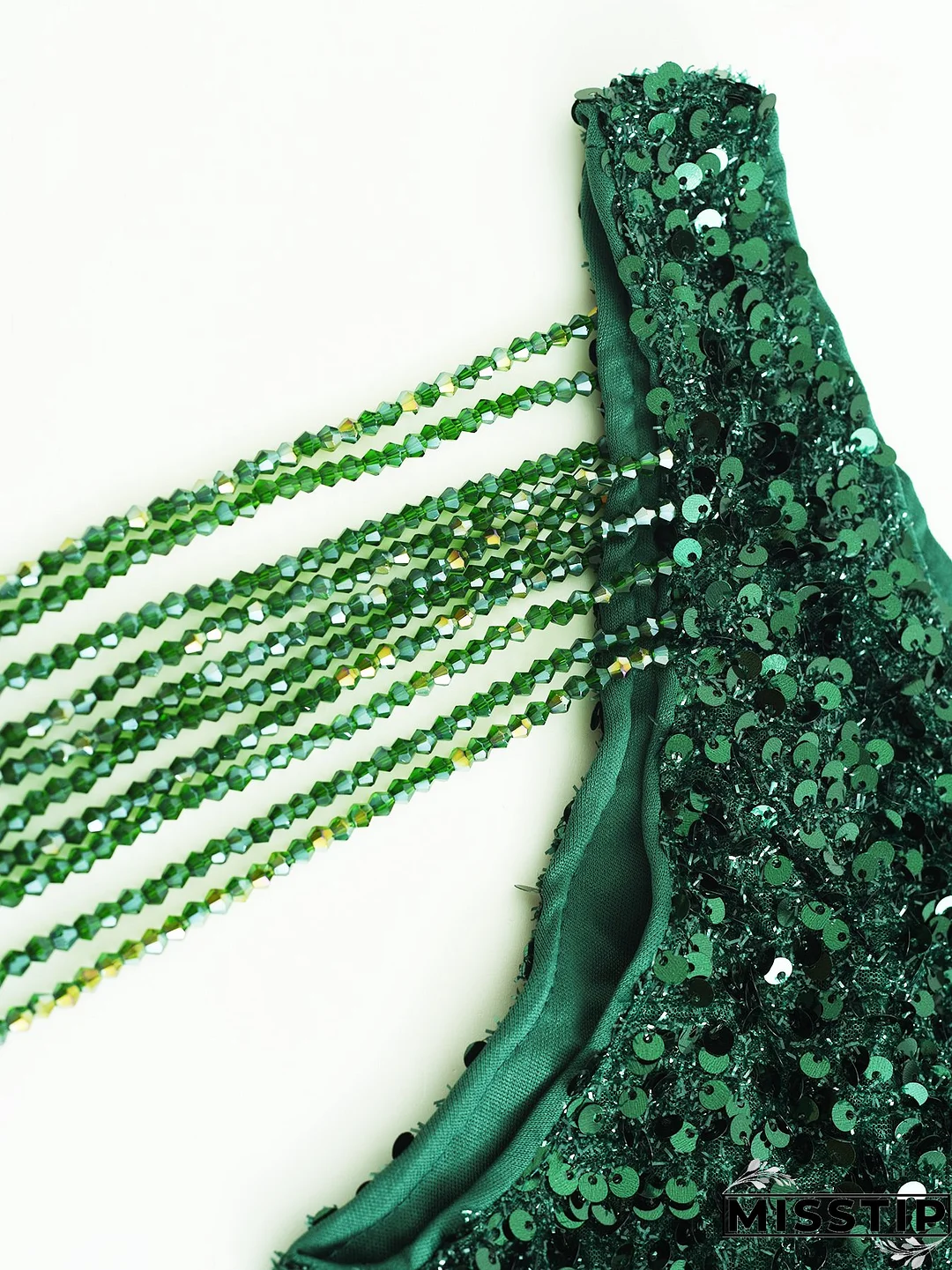 Chic Split Formal Party Long Sequin Evening Dress