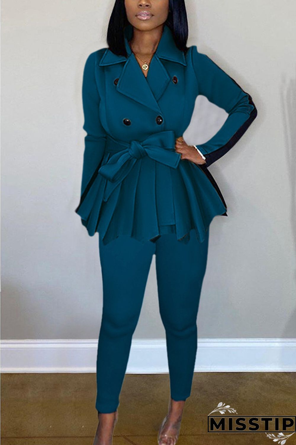 Orange Fashion Casual Long Sleeve Turndown Collar Regular Sleeve Regular Patchwork Two Pieces