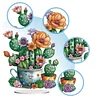 (US Only)Acrylic 2D Flat Print DIY Cactus Pots Diamond Painting Art Tabletop Decorations