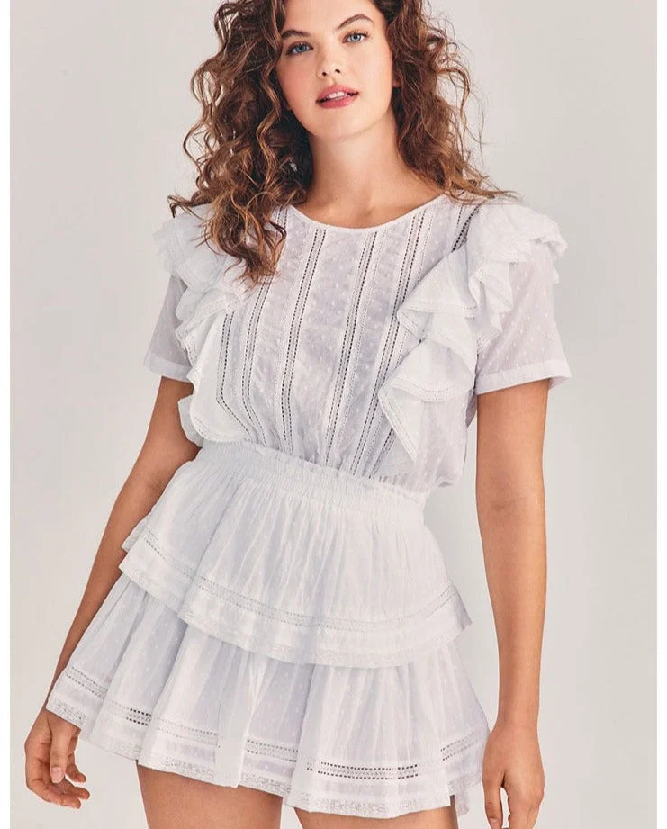 Abebey Summer Women Dress White Short Sleeves Summer Boho Ruffles Slim Beach Cotton Embroidery Summer Black Mini Dress