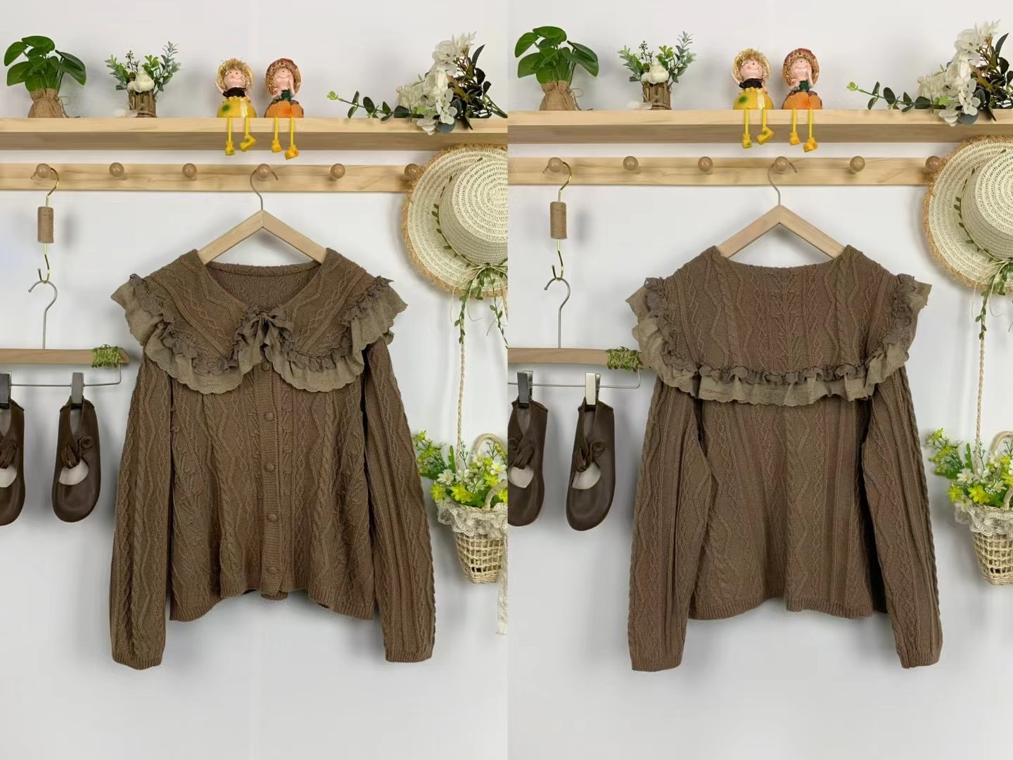 Chicfifth Sweater Women Winter Long Sleeve High Quality Autumn Vintage Top Knitted Cardigan