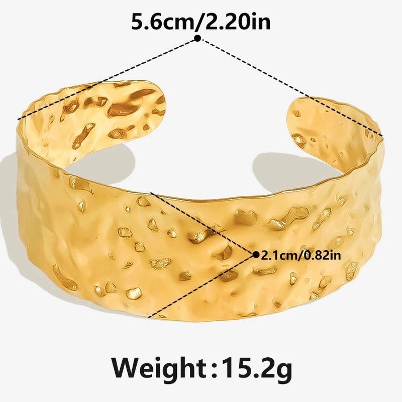 304 Stainless Steel   Bracelet 18K Gold Adjustable Bracelet Light Luxury Design Sense Opening Bracelet In Stock