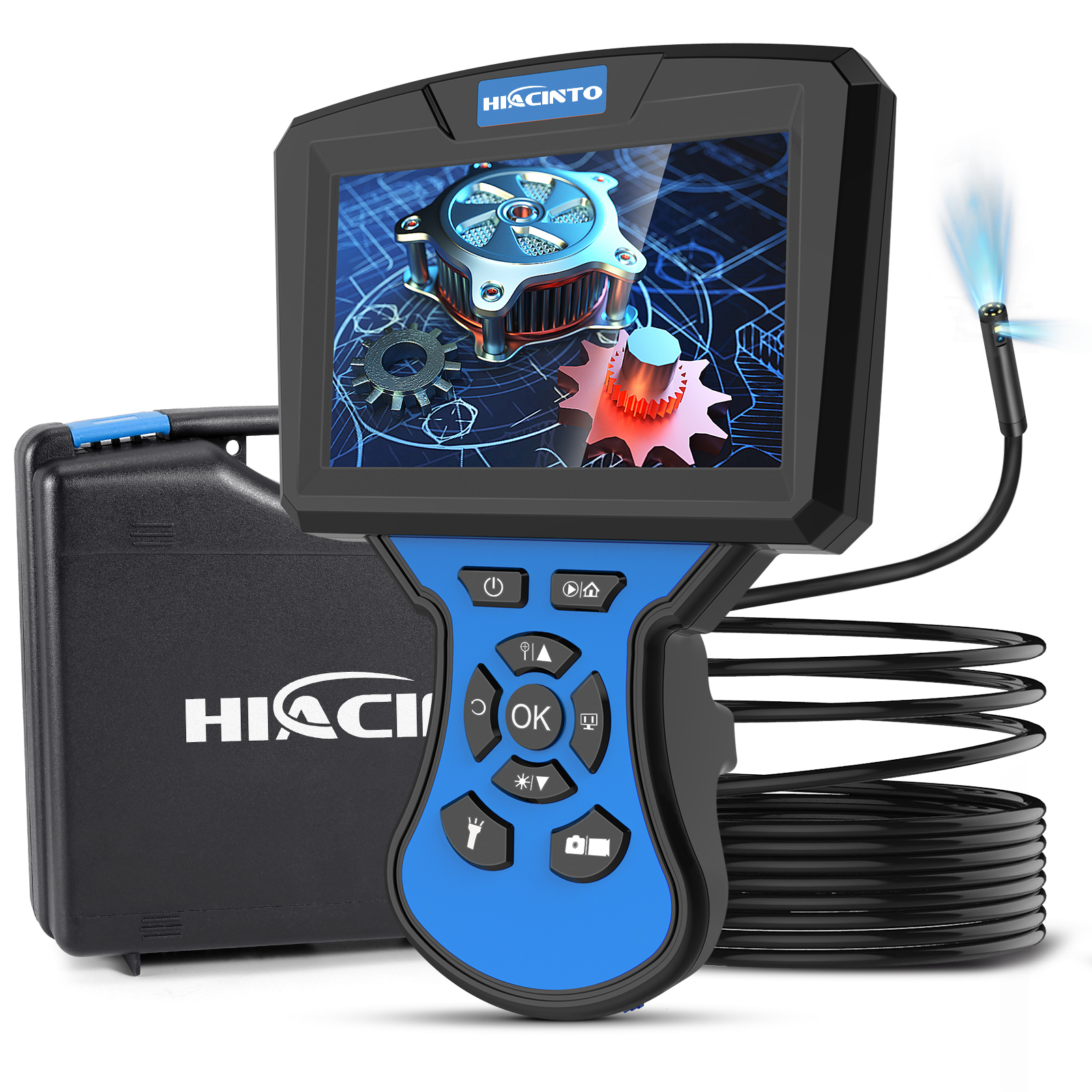 Hiacinto EF101A Wireless Auto Focus Endoscope, IP67 Waterproof WiFi  Borescope Inspection 5.0 Megapixels HD Snake Camera