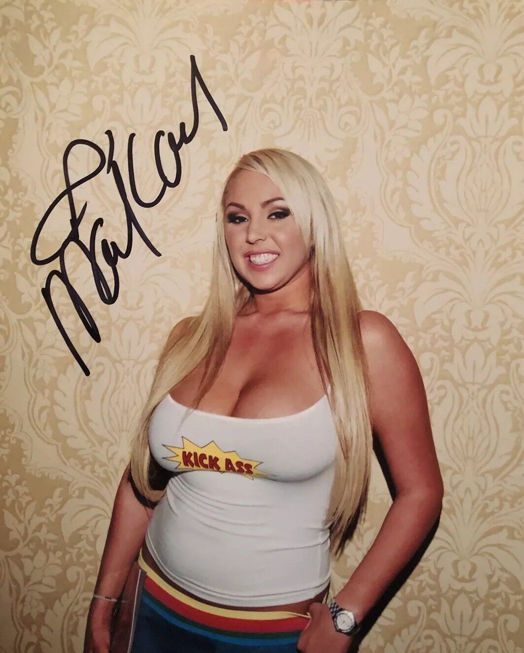 Mary Carey Adult STAR SIGNED 8X10 Candid Photo Poster painting AUTOGRAPH Sexy Naughty America