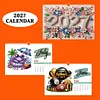 2027 Floral DIY Paper Diamond Painting Wall Calendar Set Special Shaped Partial Drill Monthly Flip Hanging Calendar Kit for Adults Beginners Gift Home Office Decor