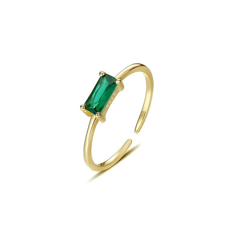 Emerald Green Simple Stackable Ring