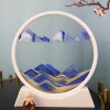 Round quicksand painting living room hourglass glass decoration landscape painting office creative decoration