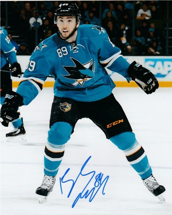 San Jose Sharks Barclay Goodrow Signed Autographed 8x10 Photo Poster painting COA