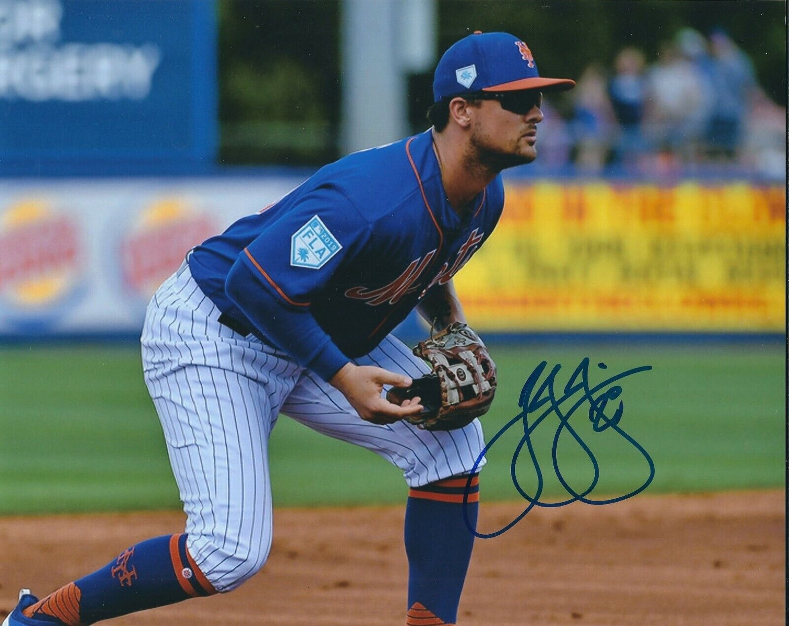 Signed 8x10 J.D. DAVIS New York Mets Autographed Photo Poster painting - COA