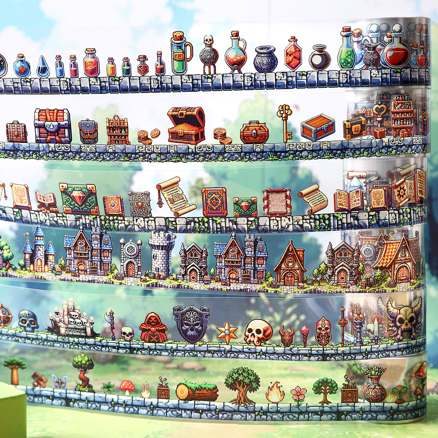 PET 테이프 - 리스크 게임 시리즈 빈티지 픽셀 게임