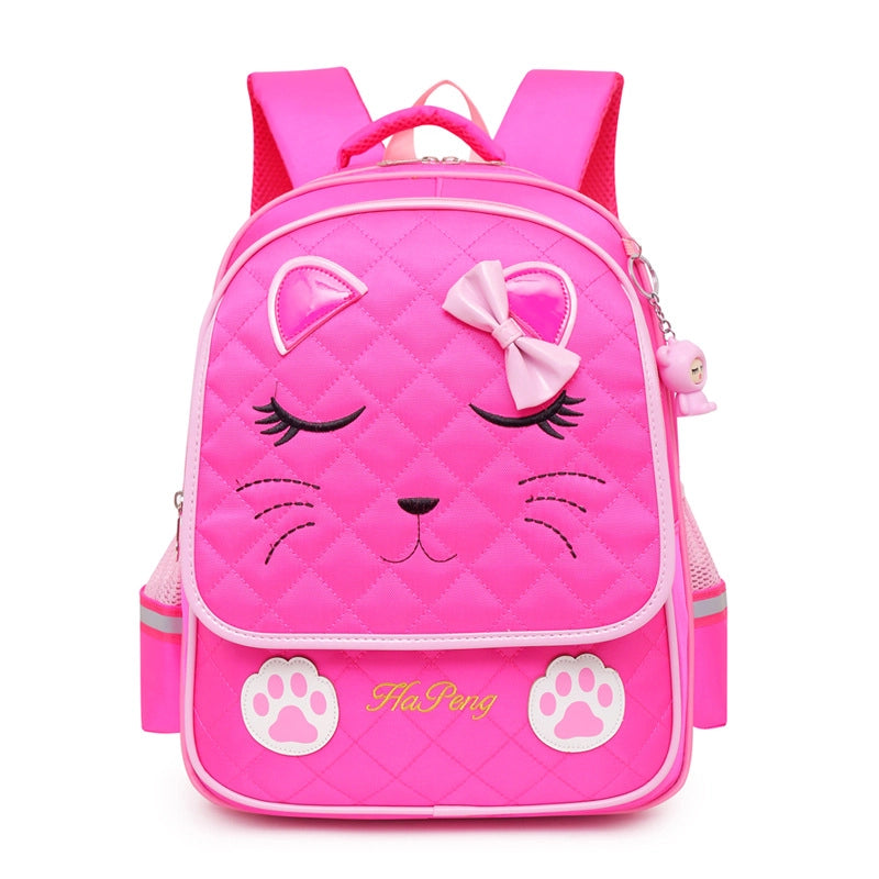 Waterproof Cartoon Solid Color School Daily Kids Backpack