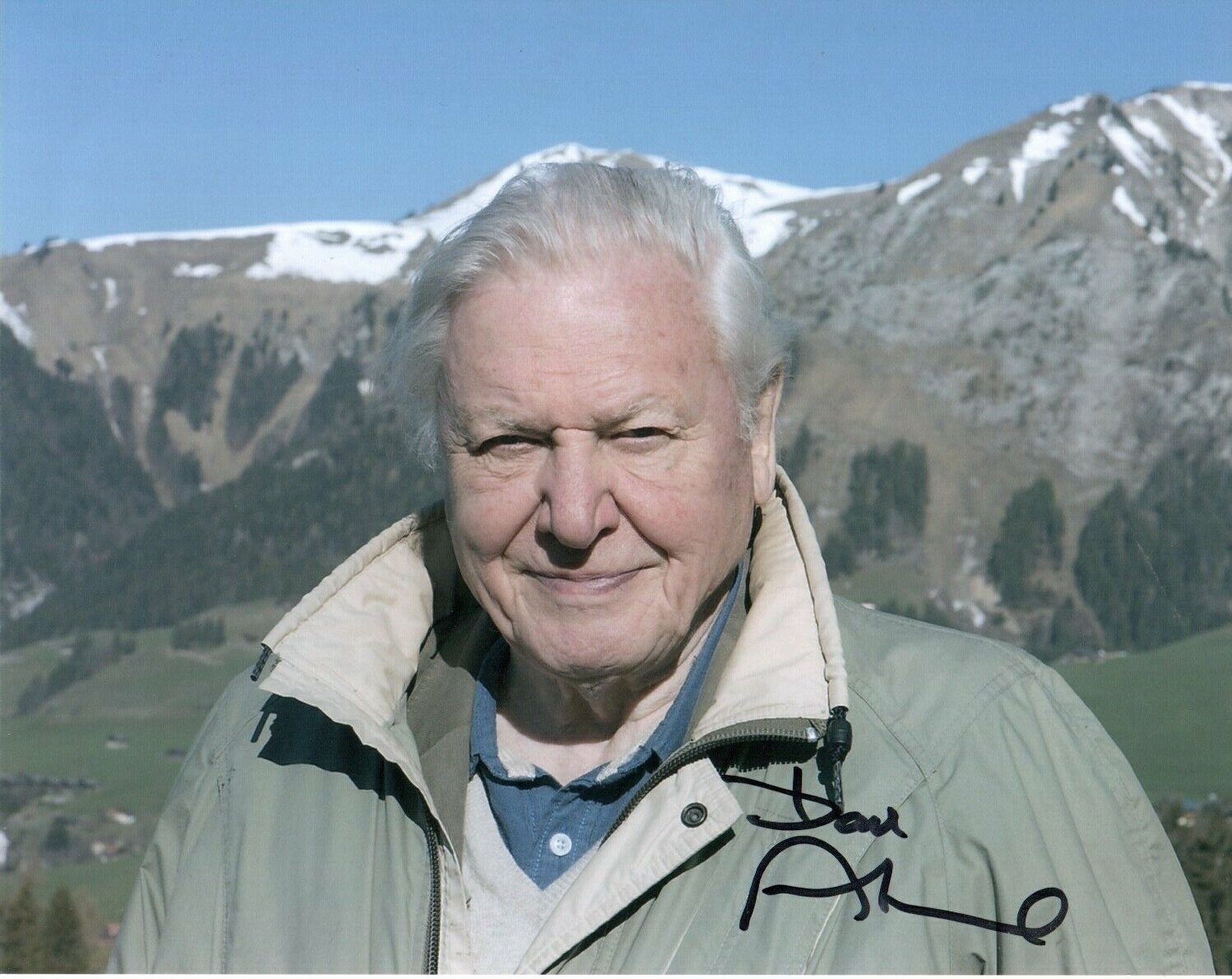 David Attenborough HAND Signed 10x8' Photo Poster paintinggraph Naturalist Broadcaster Autograph