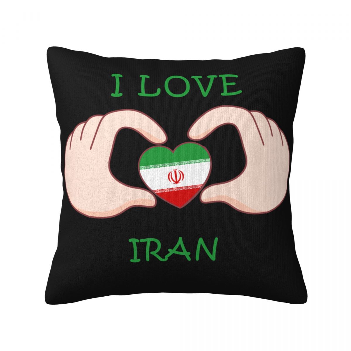 I Love Iran Decorative Square Throw Pillow Covers