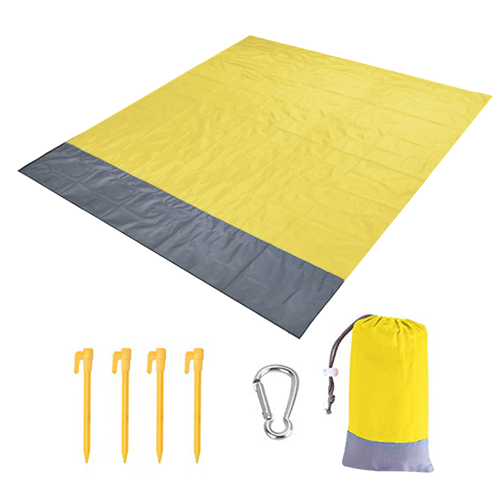 

Outdoor Picnic Mat Waterproof Foldable 200X210cm Camp Travel Beach Blanket, The main body is blue and gray, 501 Original