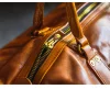 Vintage Fashion Luxury Genuine Leather Men's Travel Bag Outdoor Weekend Large Capacity Crossbody Bag Real Cowhide Women Handbag
