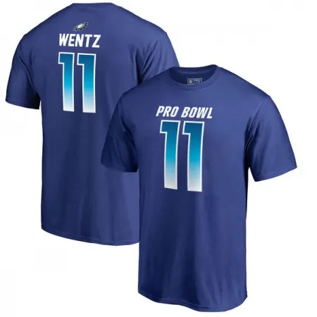 Eagles #11 Carson Wentz  AFC Pro Line 2018 NFL Pro Bowl Royal T-Shirt
