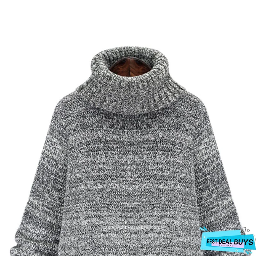 High Neck Thick Warm Sweater Fashion Women's Long Coat Bottoming Shirt