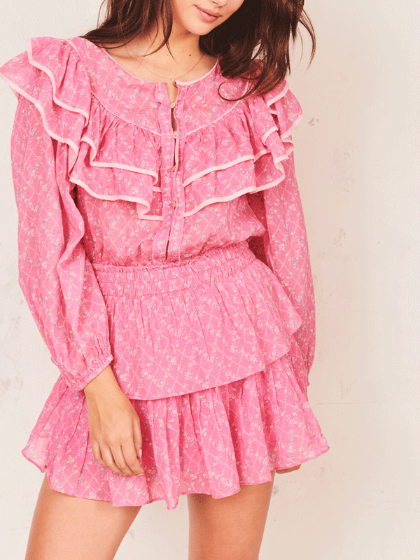 Long sleeve ruffle dress