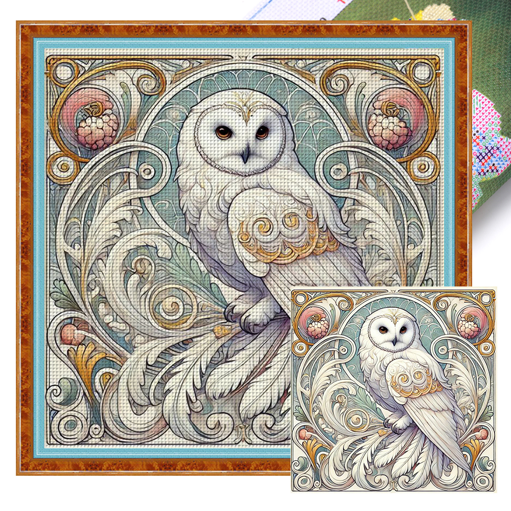 Owl Full 11CT Pre-stamped Canvas(50*50cm) Cross Stitch