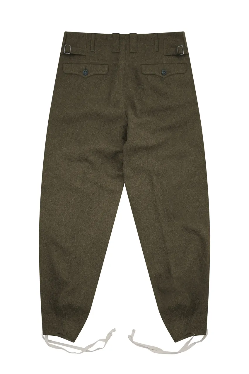   Luftwaffe German Fallschirmj&auml;ger M43 Brown Wool Jump Trousers German-Uniform
