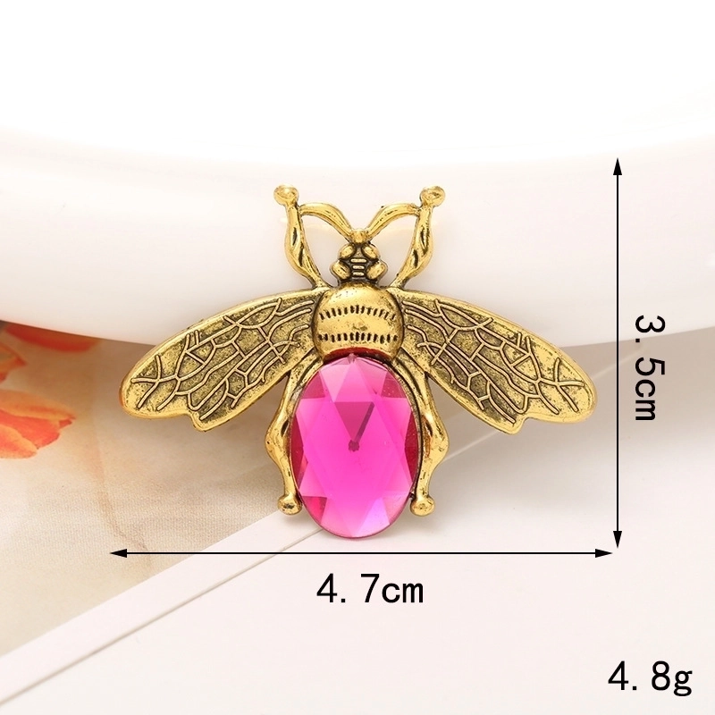 Minimalist Bee Alloy Inlay Rhinestones Jewelry Accessories