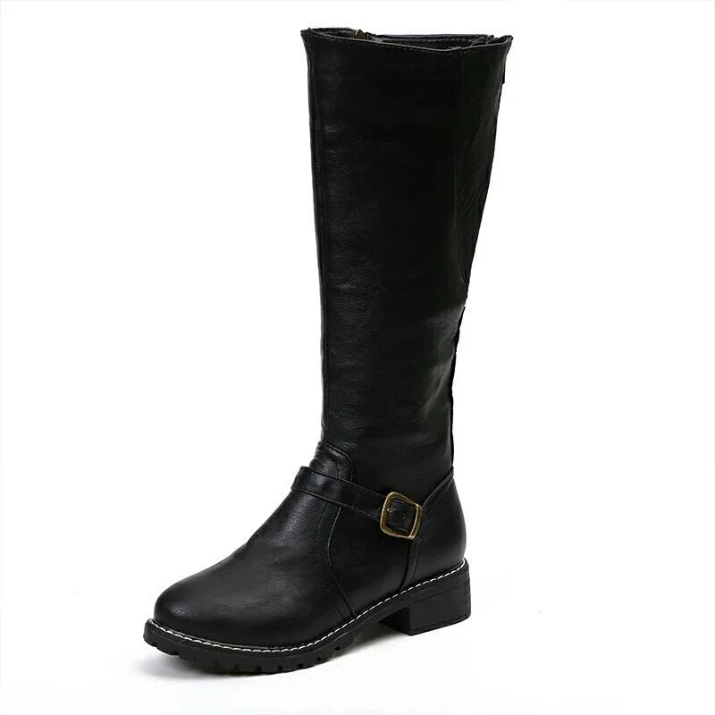 Yyvonne Boots Over The Knee Boots Side Zipper Coarse And Women's Boots Size 40-43 WSIH Perennial