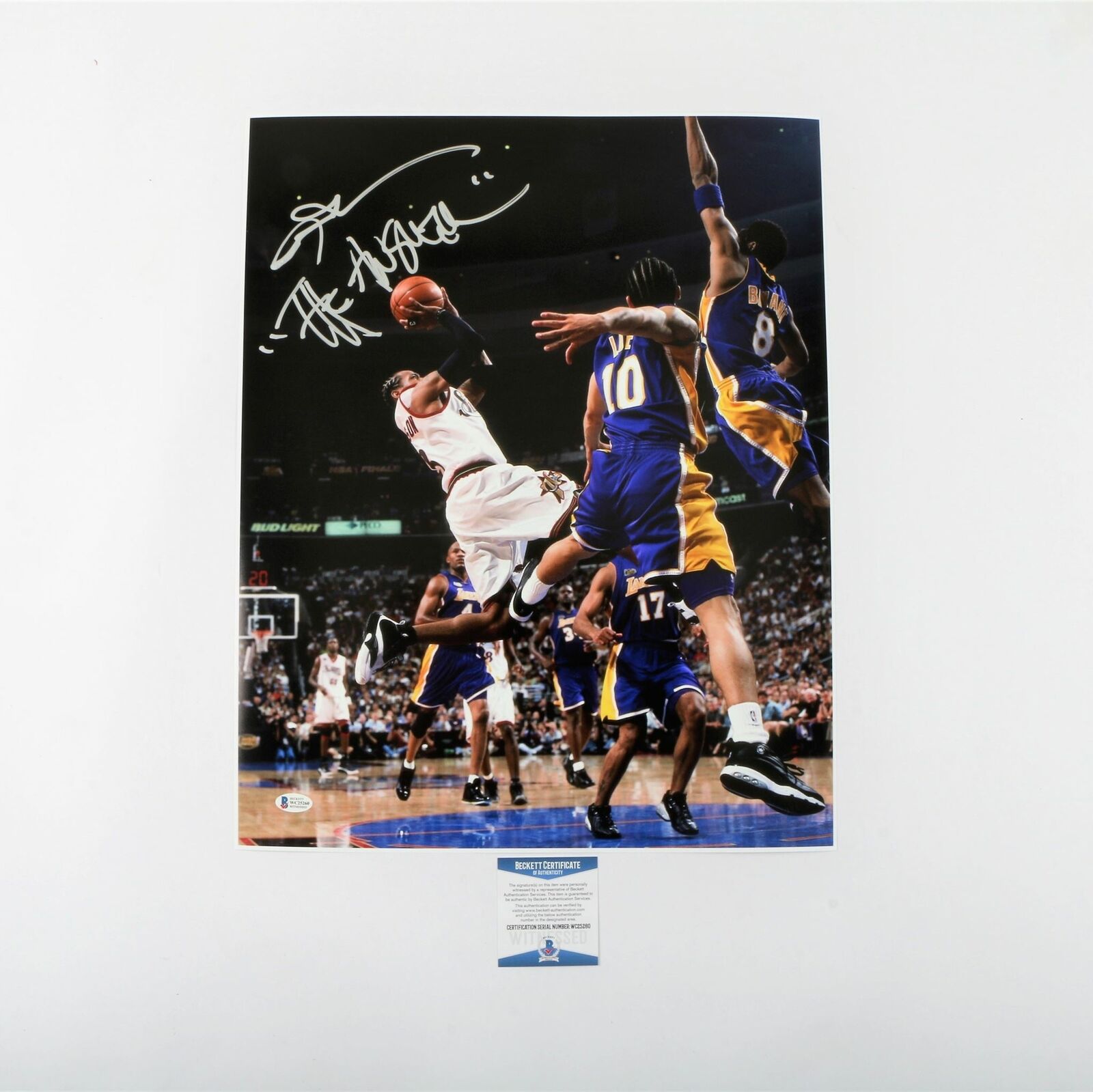 Allen Iverson Signed 16x20