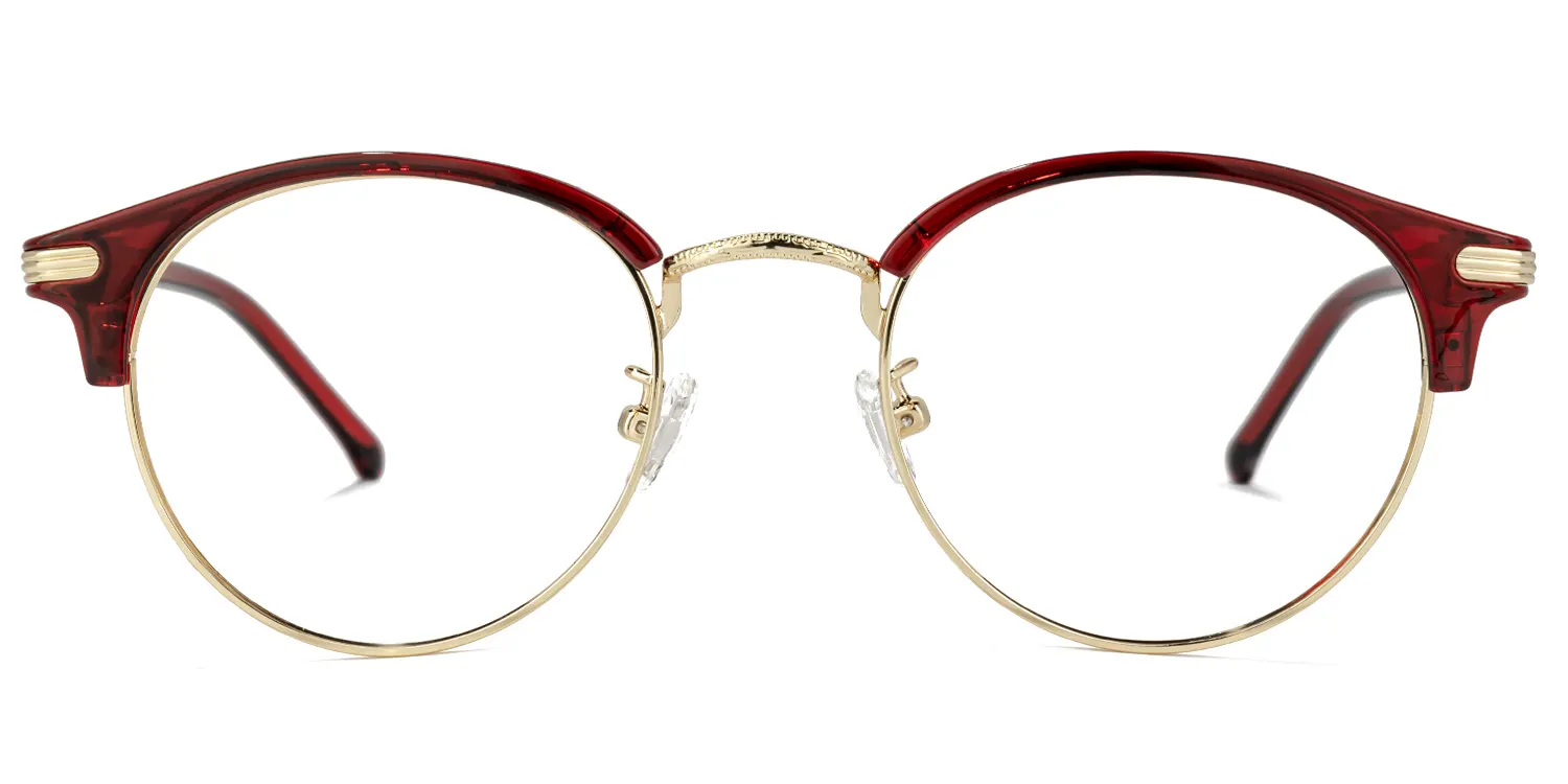 Alyssa Rot Rund Brille Rot