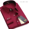 Men's business casual crystal button  shirt