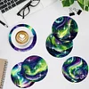 8PCS-Brilliant aurora-bois diamant peinture sous-verre