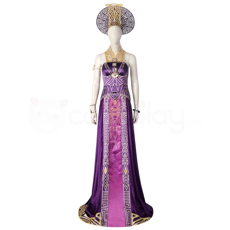 Wakanda Queen Ramonda Cosplay Dress Black Panther Angela Bassett Halloween Costume 