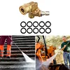 1/4 Adjustable Joint +10pcs O-Rings 180 Degree 5 Angles for Pressure Washer Tips