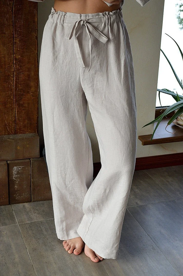 Women's casual cotton and linen pants